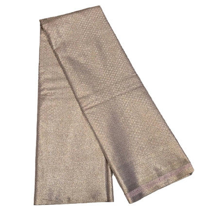 Premium Tissue Brocade Saree in Bridal Grey with Zari Work & Matching Pallu | Soft Silk Saree  USA