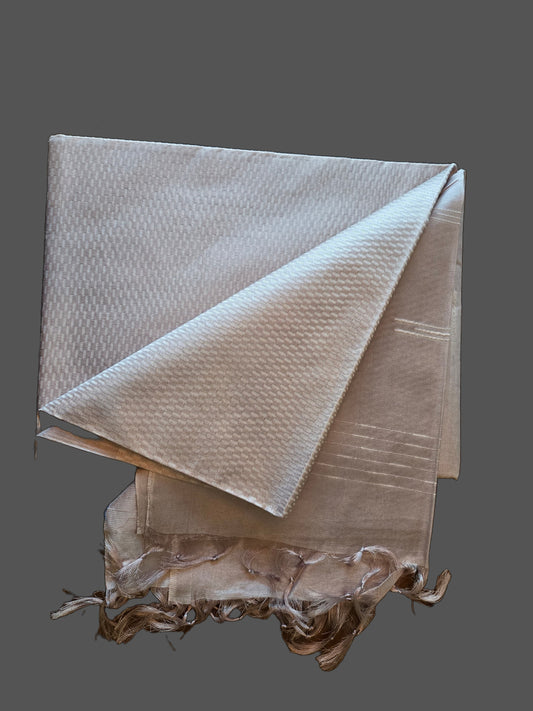 Allover Stitch Tussar Silk Saree USA in Light Lavender |Soft Silk Saree | Pastel Color Silk Saree for Wedding & Festive Wear