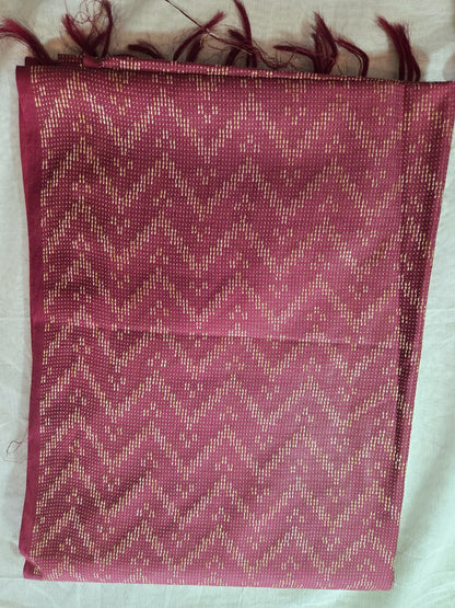 Allover Thread Work Semi Tussar Silk Saree in Maroon | Soft Silk Saree USA |Maroon Silk Saree for Wedding & Festive Wear