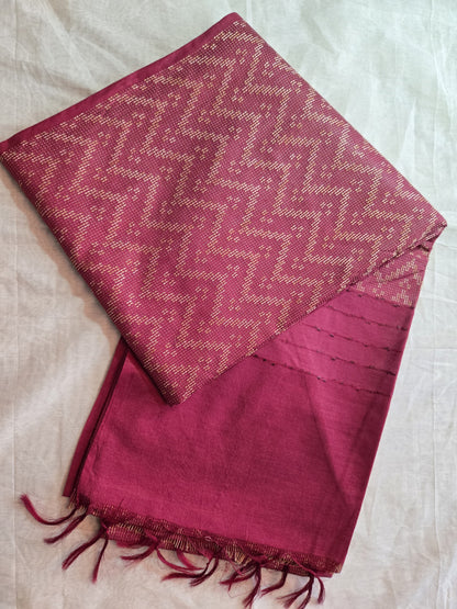 Allover Thread Work Semi Tussar Silk Saree in Maroon | Soft Silk Saree USA |Maroon Silk Saree for Wedding & Festive Wear