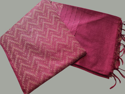 Allover Thread Work Semi Tussar Silk Saree in Maroon | Soft Silk Saree USA |Maroon Silk Saree for Wedding & Festive Wear