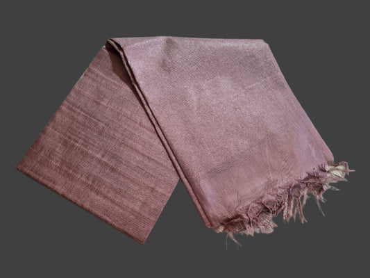 Allover Kanta Stitch Tussar Silk Saree USA in Baby Pink | Handcrafted Soft Silk Saree | Pastel Silk Saree for Wedding & Festive Wear