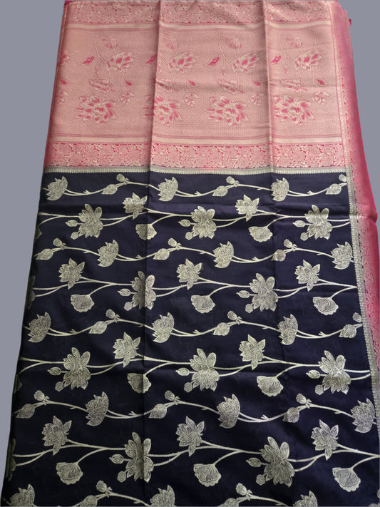 Soft Silk Sarees USA| Elegant Resham Semi Silk Saree with Running Blouse – Lightweight & Graceful Drape