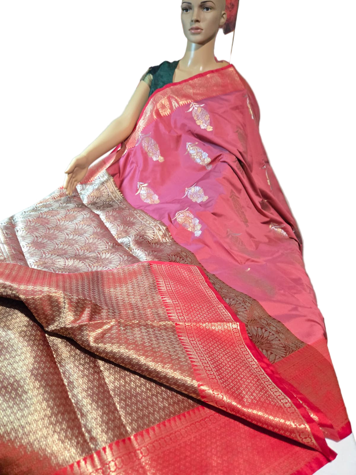 Buy Banaras Soft Silk Saree Katan Silk Saree Online USA –  Wedding, Party Wear, Engagements, Festive Events Saree Pink