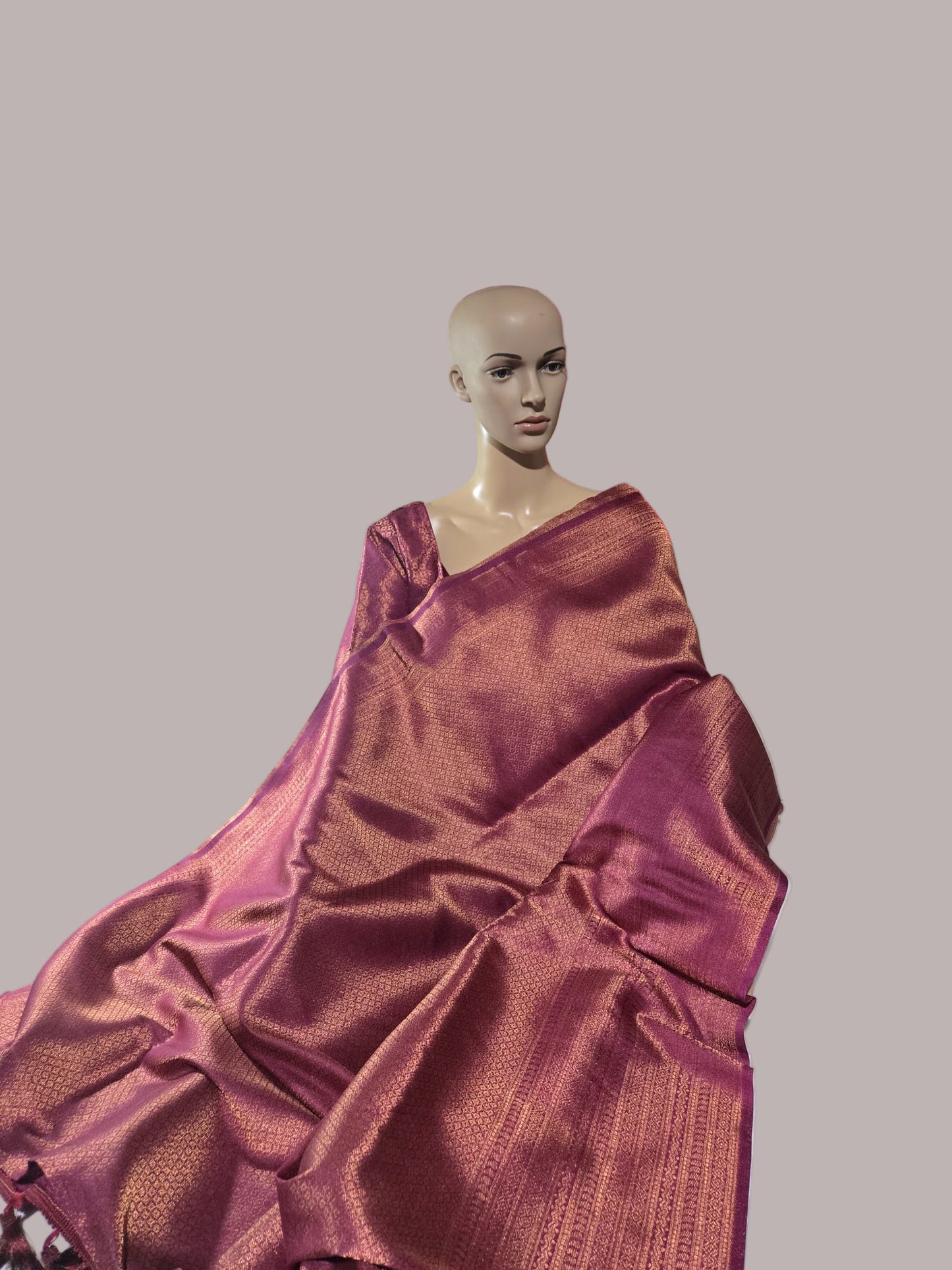 Soft Silk Saree with Elegant Border & Stitched Blouse, Stitched Saree – Ready to Wear Saree USA | Shipping from USA