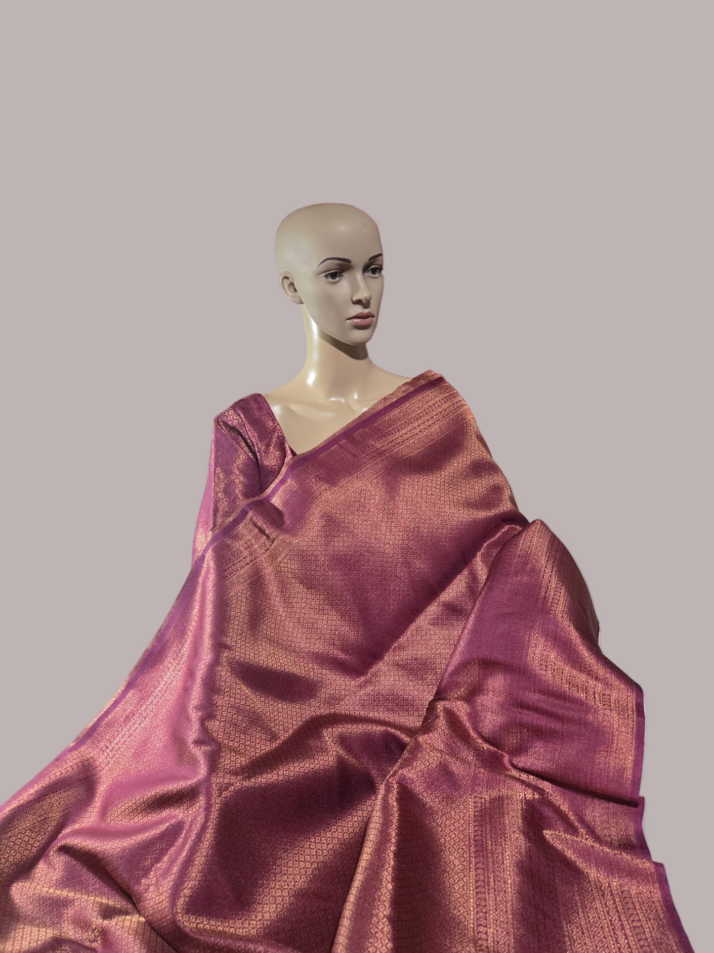 Soft Silk Saree with Elegant Border & Stitched Blouse, Stitched Saree – Ready to Wear Saree USA | Shipping from USA