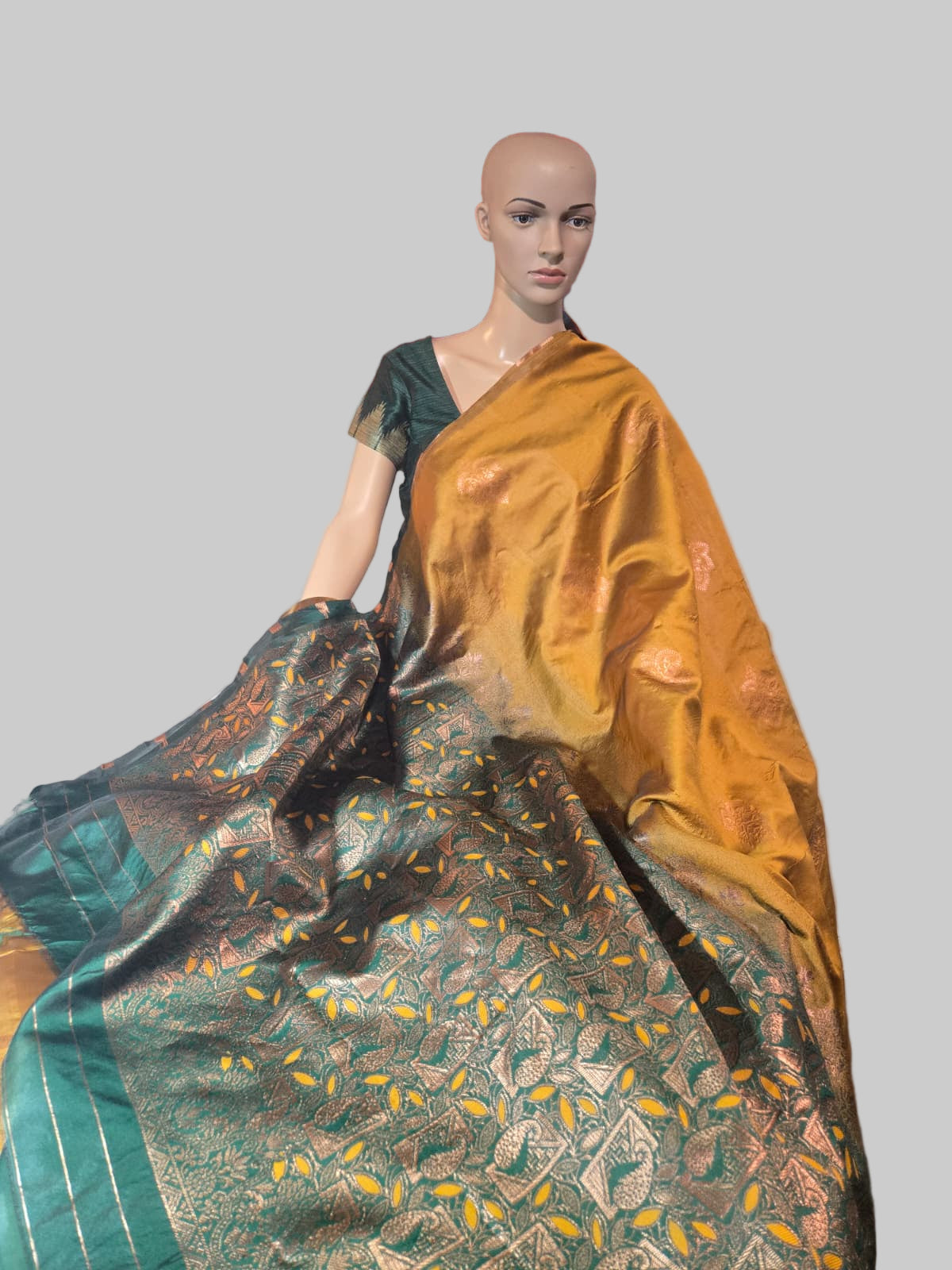 Light Weight  Fancy  Art Silk Yellow Silk Saree with Blouse Piece. Buy from USA