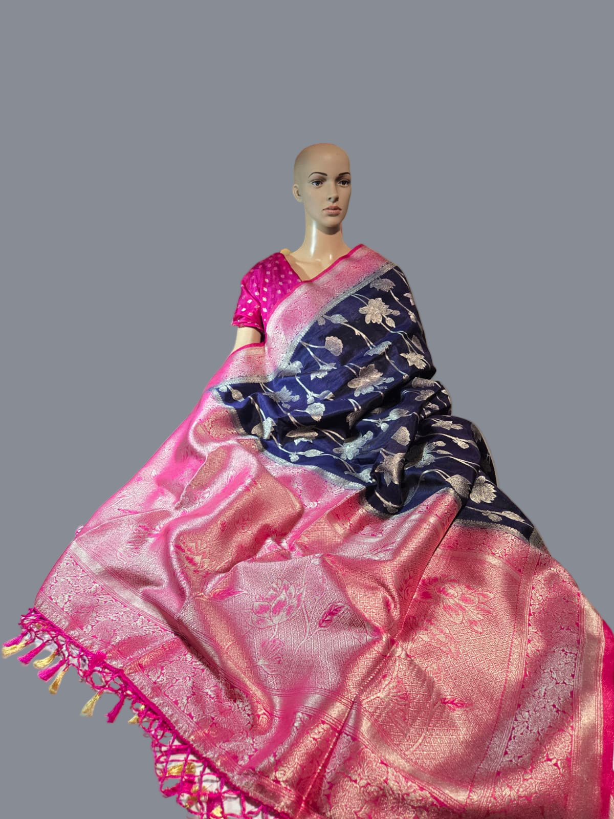 Soft Silk Sarees USA| Elegant Resham Semi Silk Saree with Running Blouse – Lightweight & Graceful Drape