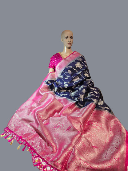 Soft Silk Sarees USA| Elegant Resham Semi Silk Saree with Running Blouse – Lightweight & Graceful Drape