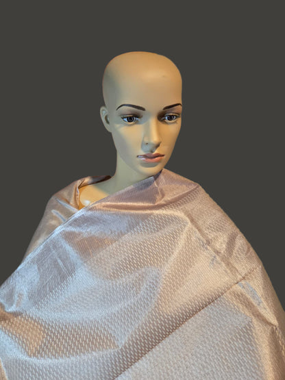 Allover Stitch Elegant Tussar Silk Saree Ship from USA in Light Lavender | Pure Tussar Silk Saree | Pastel Color Silk Saree for Wedding & Festive Wear