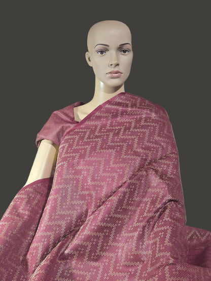 Allover Thread Work Semi Tussar Silk Saree in Maroon | Soft Silk Saree USA |Maroon Silk Saree for Wedding & Festive Wear