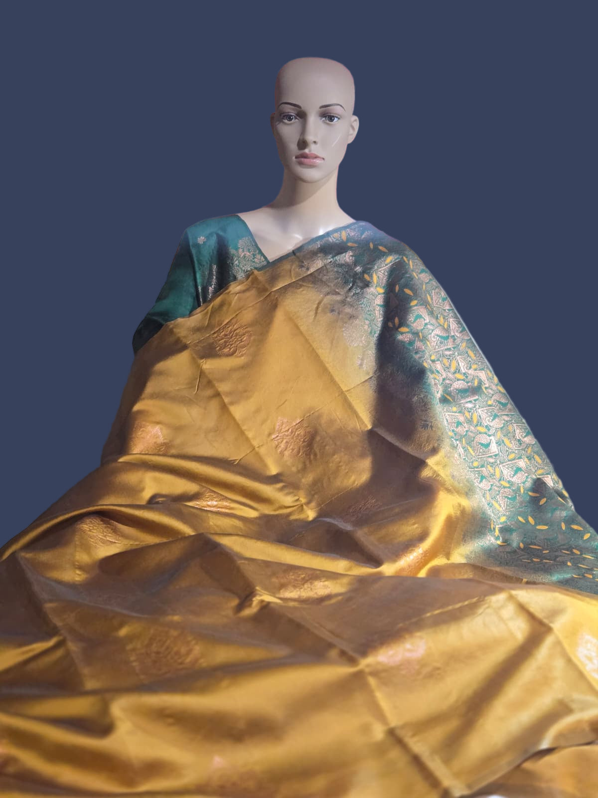 Light Weight Fancy Silk Yellow Silk Saree with Blouse Piece. Buy from USA