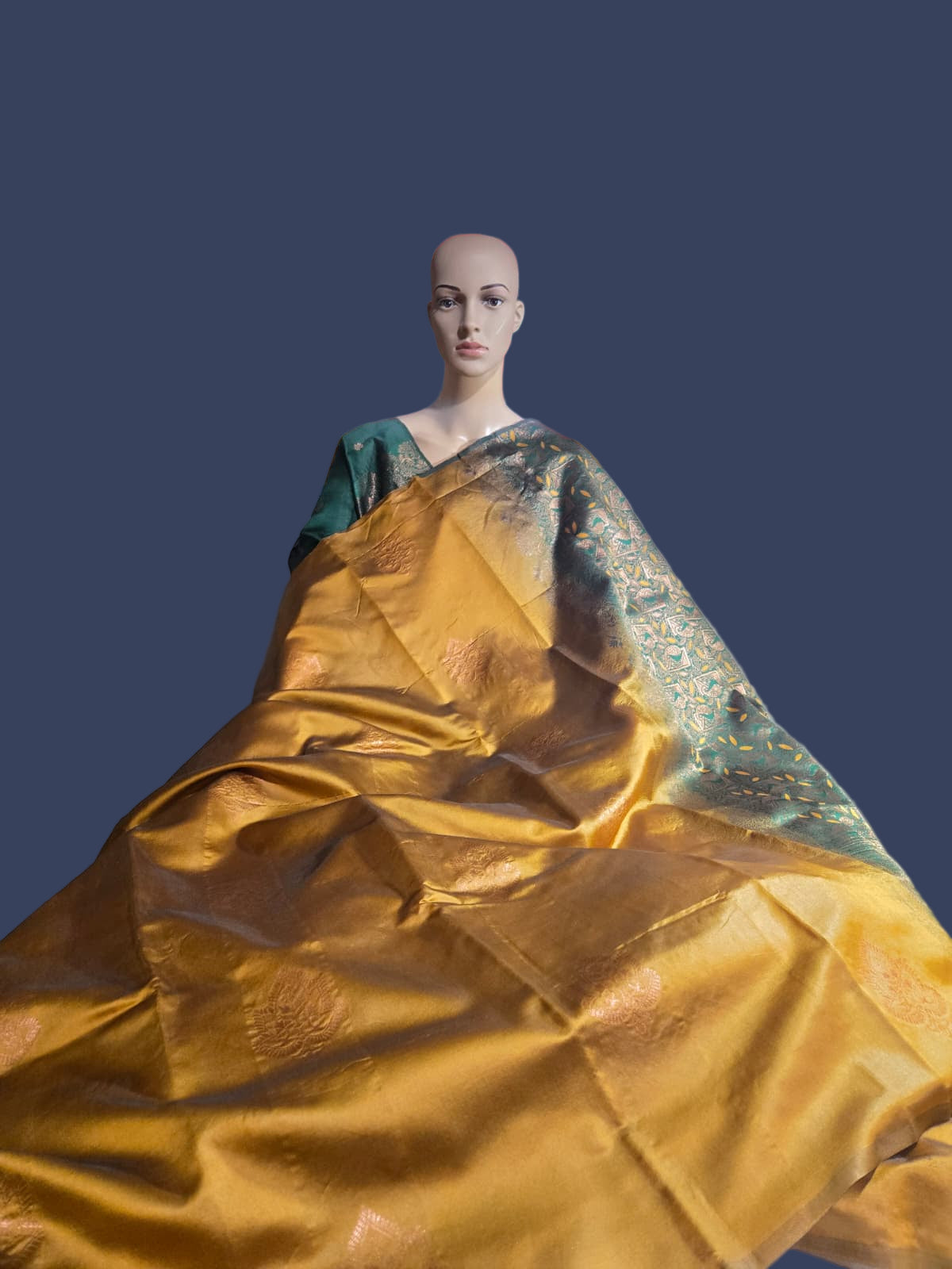 Light Weight Fancy Silk Yellow Silk Saree with Blouse Piece. Buy from USA