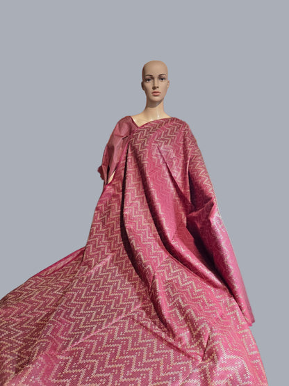 Allover Thread Work Semi Tussar Silk Saree in Maroon | Soft Silk Saree USA | Maroon Silk Saree for Wedding & Festive Wear