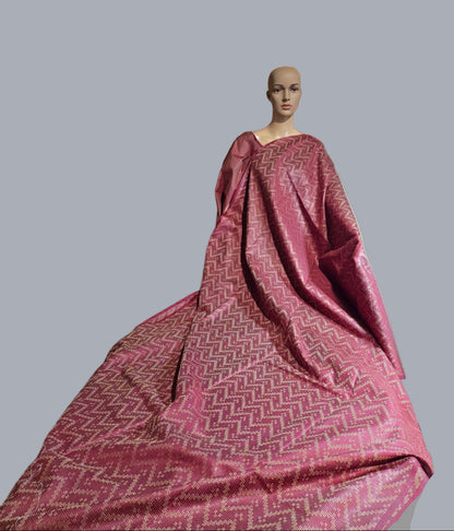 Allover Thread Work Semi Tussar Silk Saree in Maroon | Soft Silk Saree USA | Maroon Silk Saree for Wedding & Festive Wear