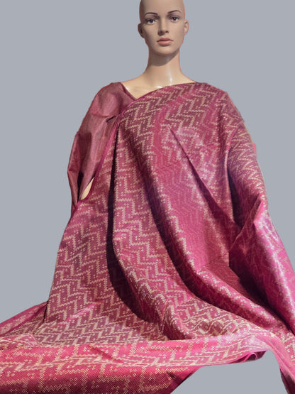 Allover Thread Work Semi Tussar Silk Saree in Maroon | Soft Silk Saree USA | Maroon Silk Saree for Wedding & Festive Wear