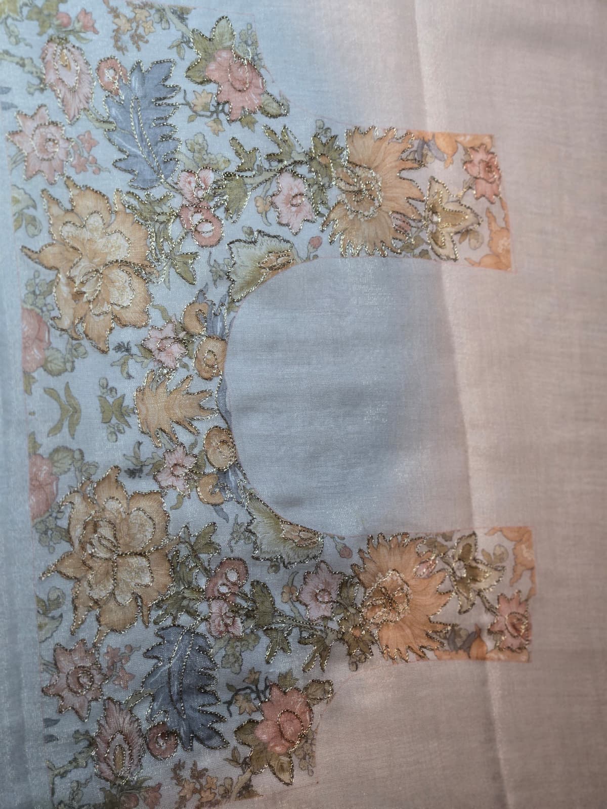 Exclusive Pure Tissue Silk Linen Hand Work Saree | Applique Work  Embroidery Saree buy from USA| Party Wear USA