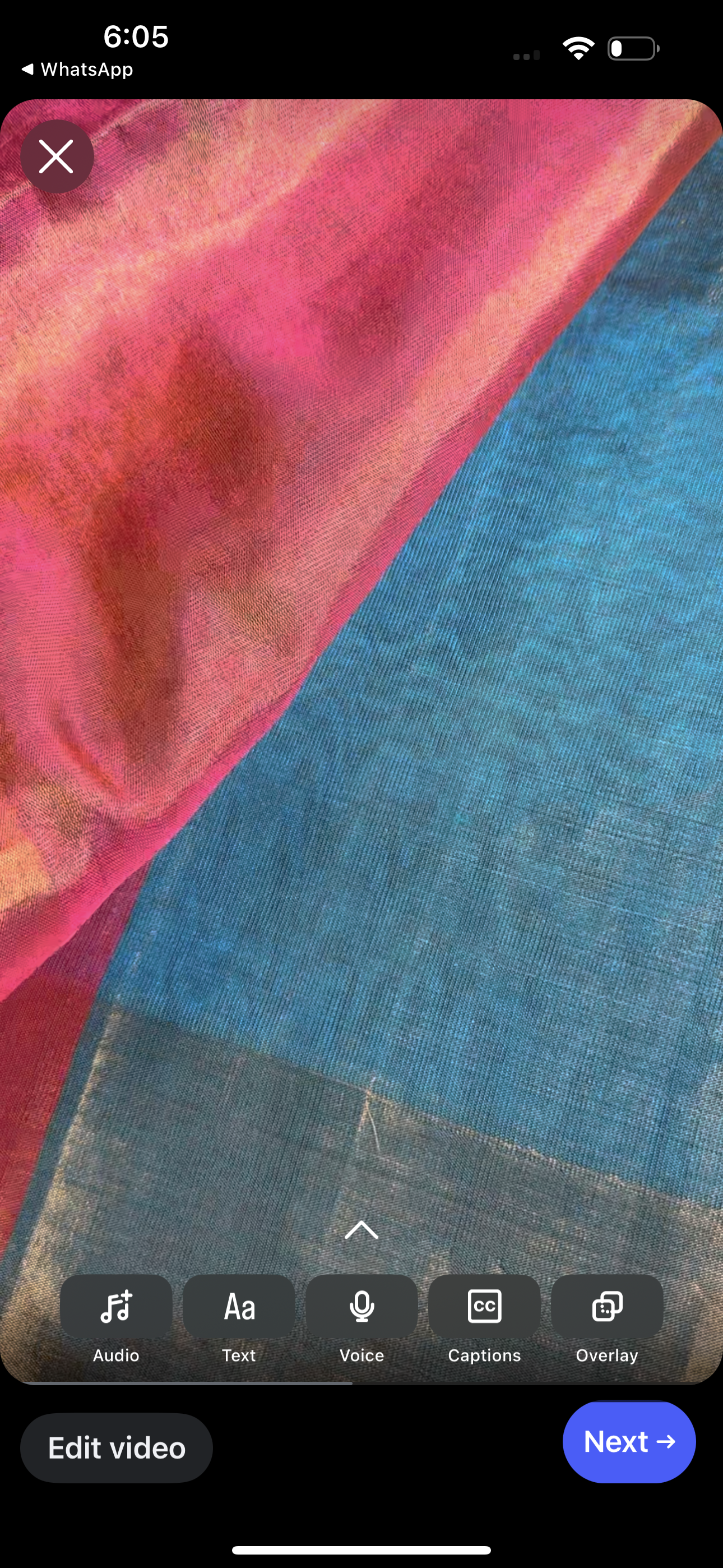 Handloom Pure Silk Tissue Saree with contrast Pallu Maggam Work Blue plus running blouse. Blouse fits size 36 can extend till 42