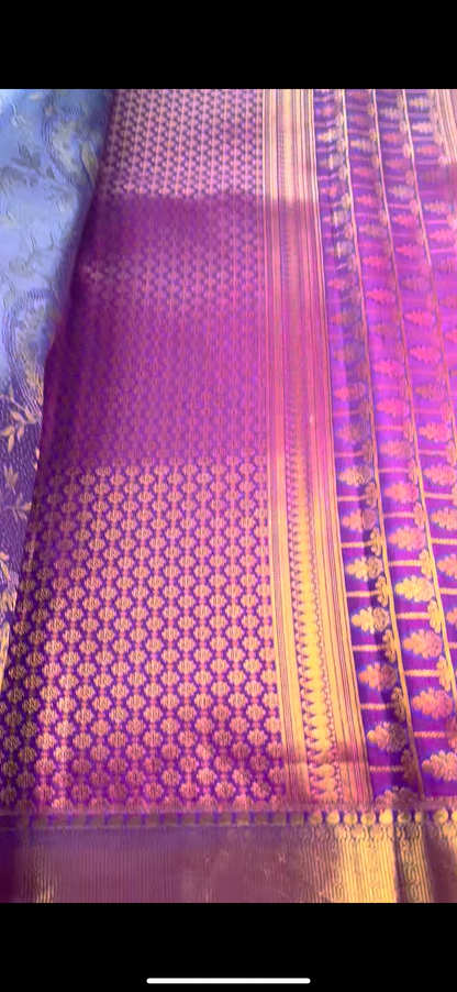 Kanchipuram Silk Saree + Stitched Maggam Work Blouse | Ready to wear Saree Blouse USA