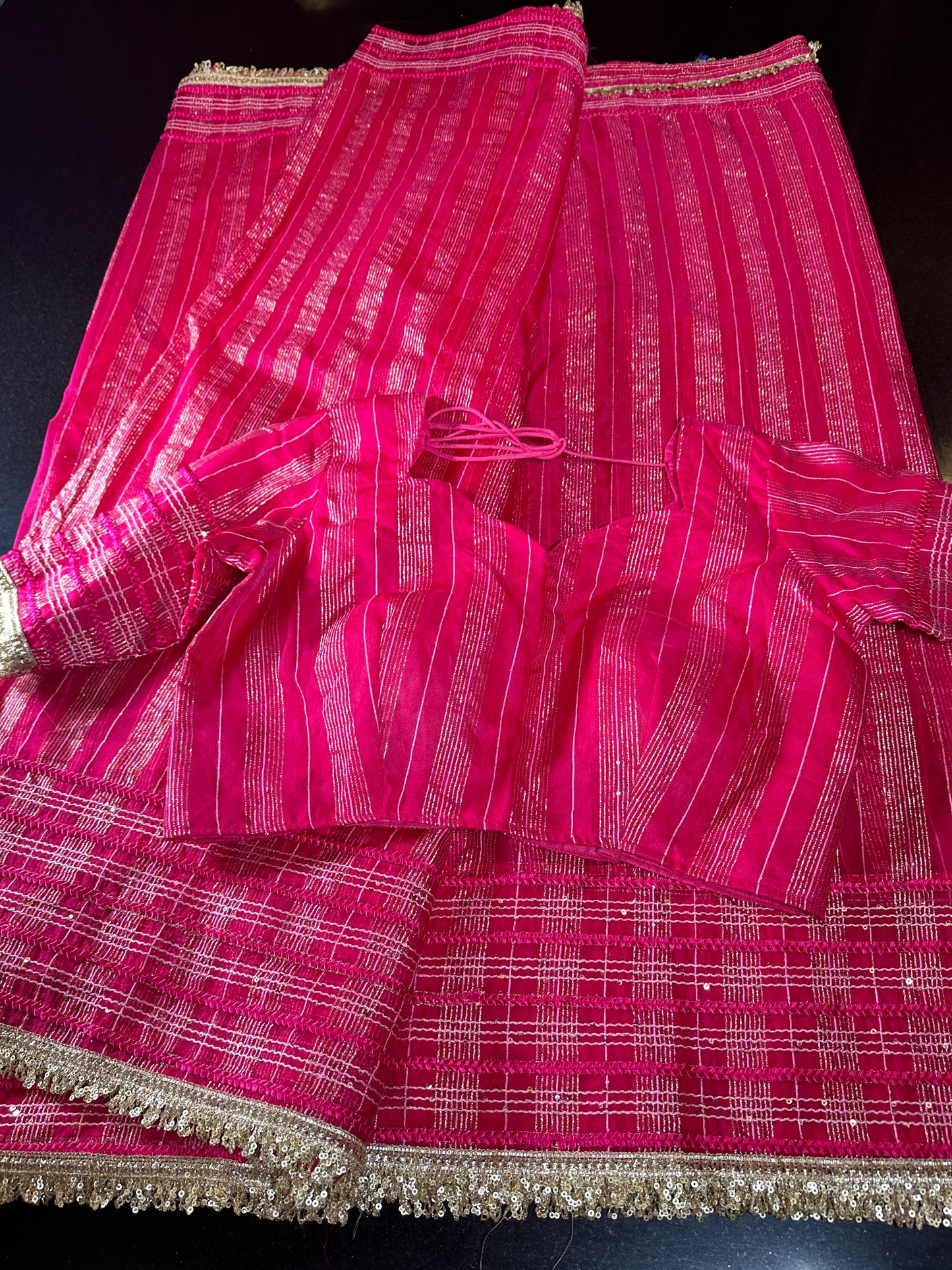 Women Soft Tissue Silk Saree with Weaving Sequin Ribbon Work & Fancy Lace | Party Wear Saree | Shipping from USA