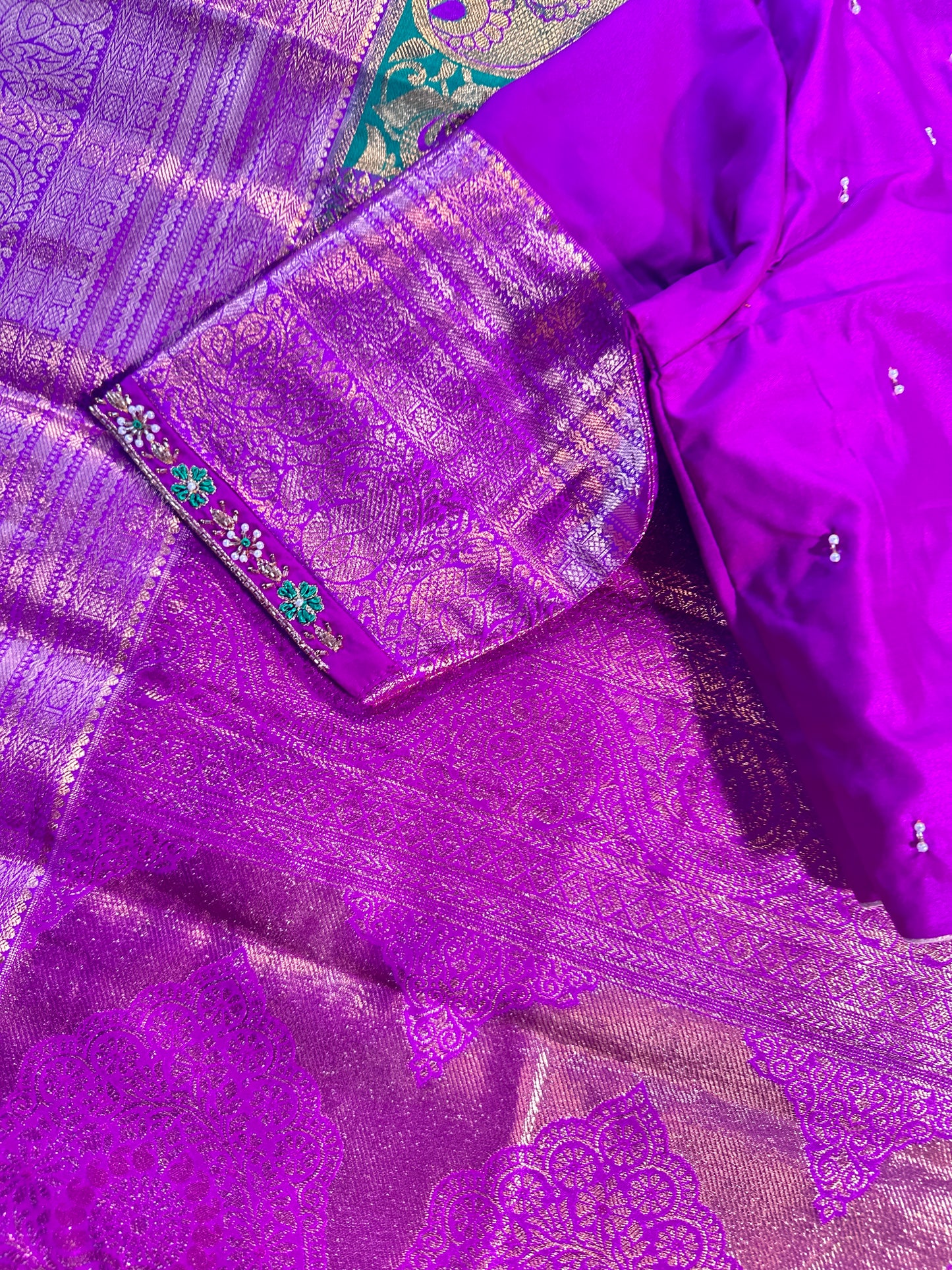 Kanjivaram Premium Semi Silk Saree with Embroidered Blouse | Wedding & Festive Ethnic Wear