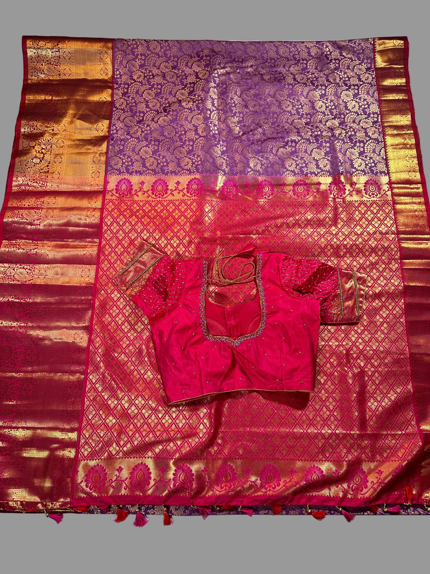 Elegant Blue Premium Kanjivaram Semi Silk Saree | Wedding Guest, Festive & Traditional Indian Wear