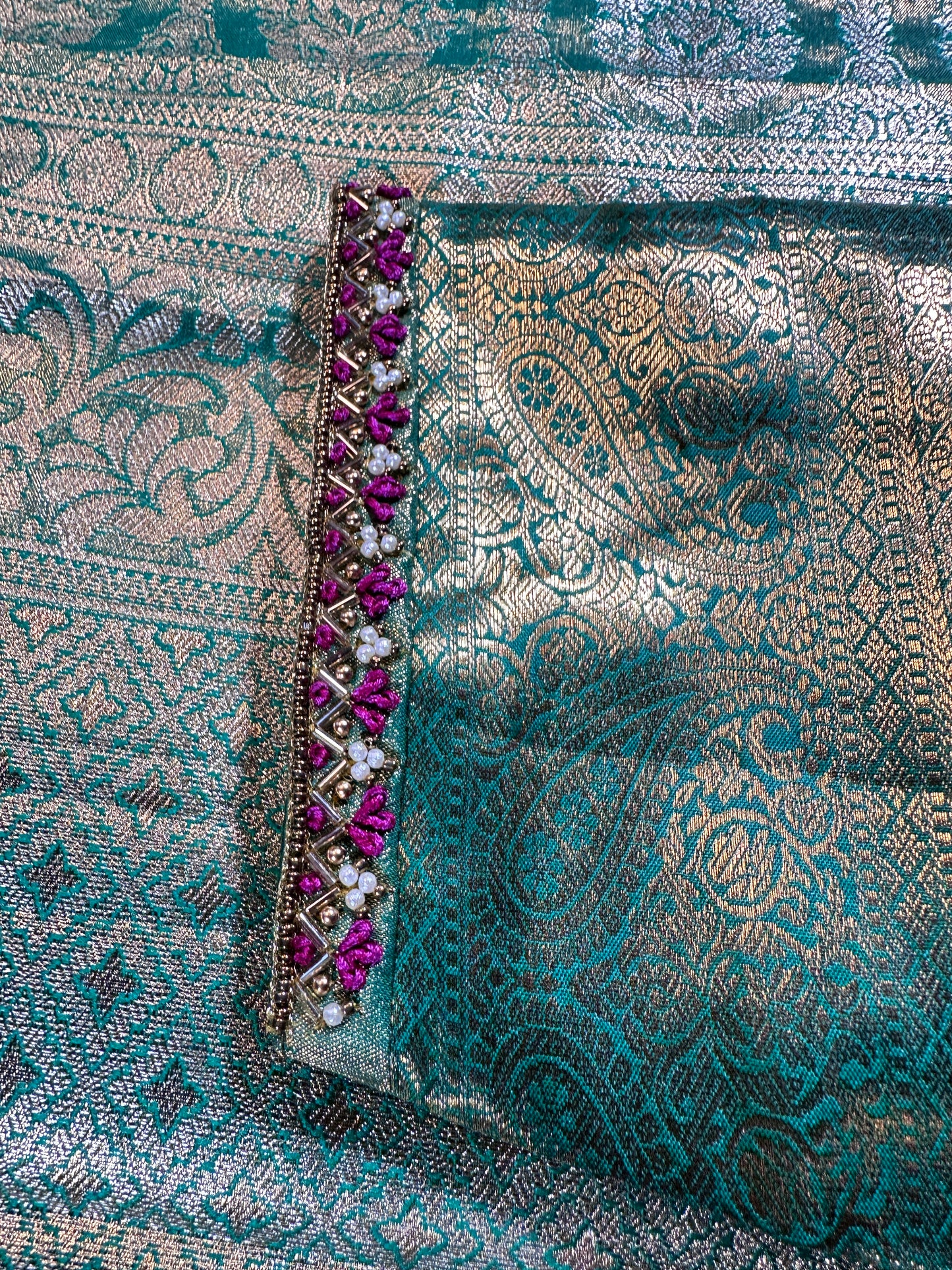Luxury Look Permium Kanjivaram Semi Silk Saree | Embellished Blouse for Weddings & Celebrations