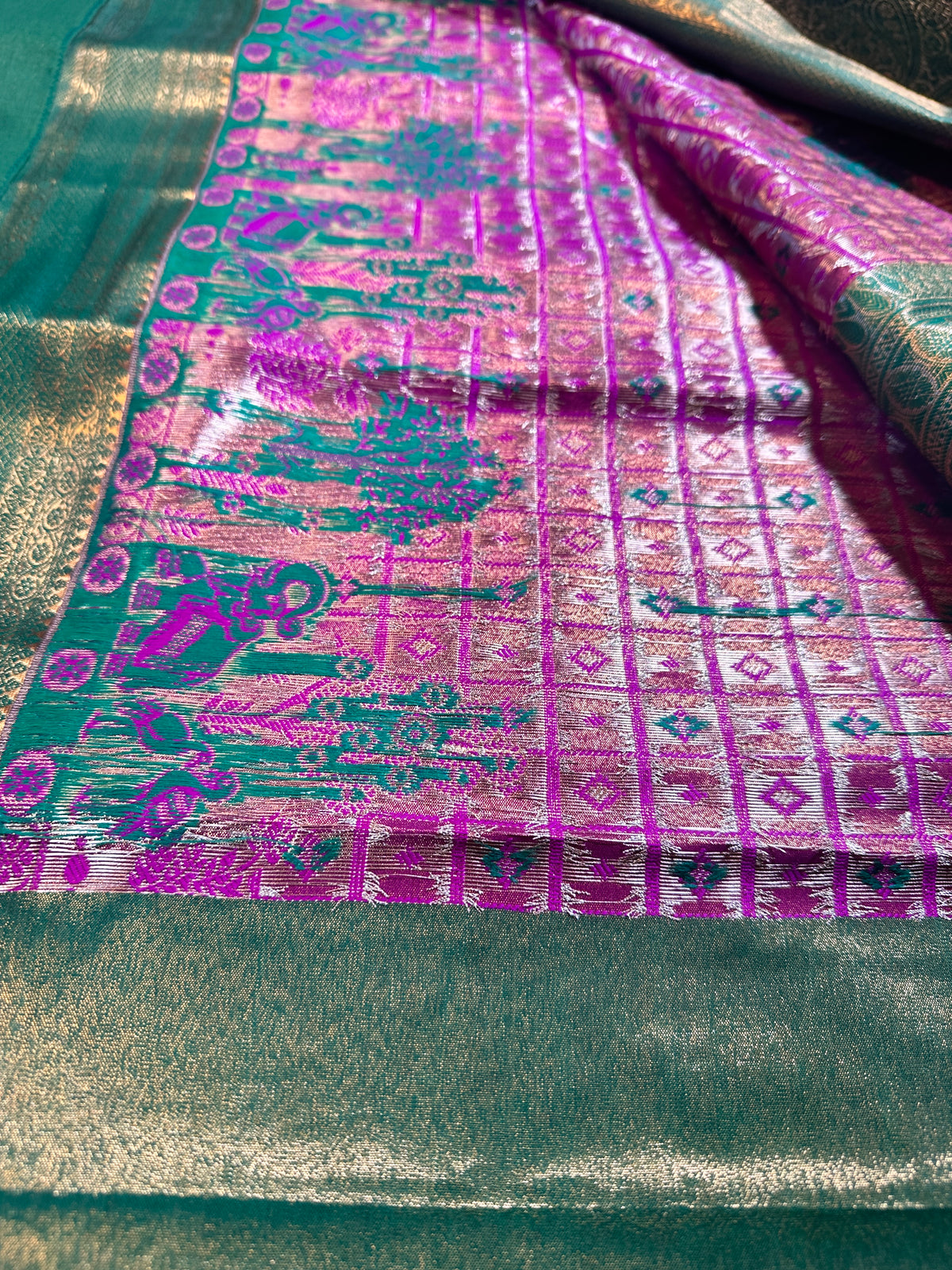 Luxury Look Permium Kanjivaram Semi Silk Saree | Embellished Blouse for Weddings & Celebrations