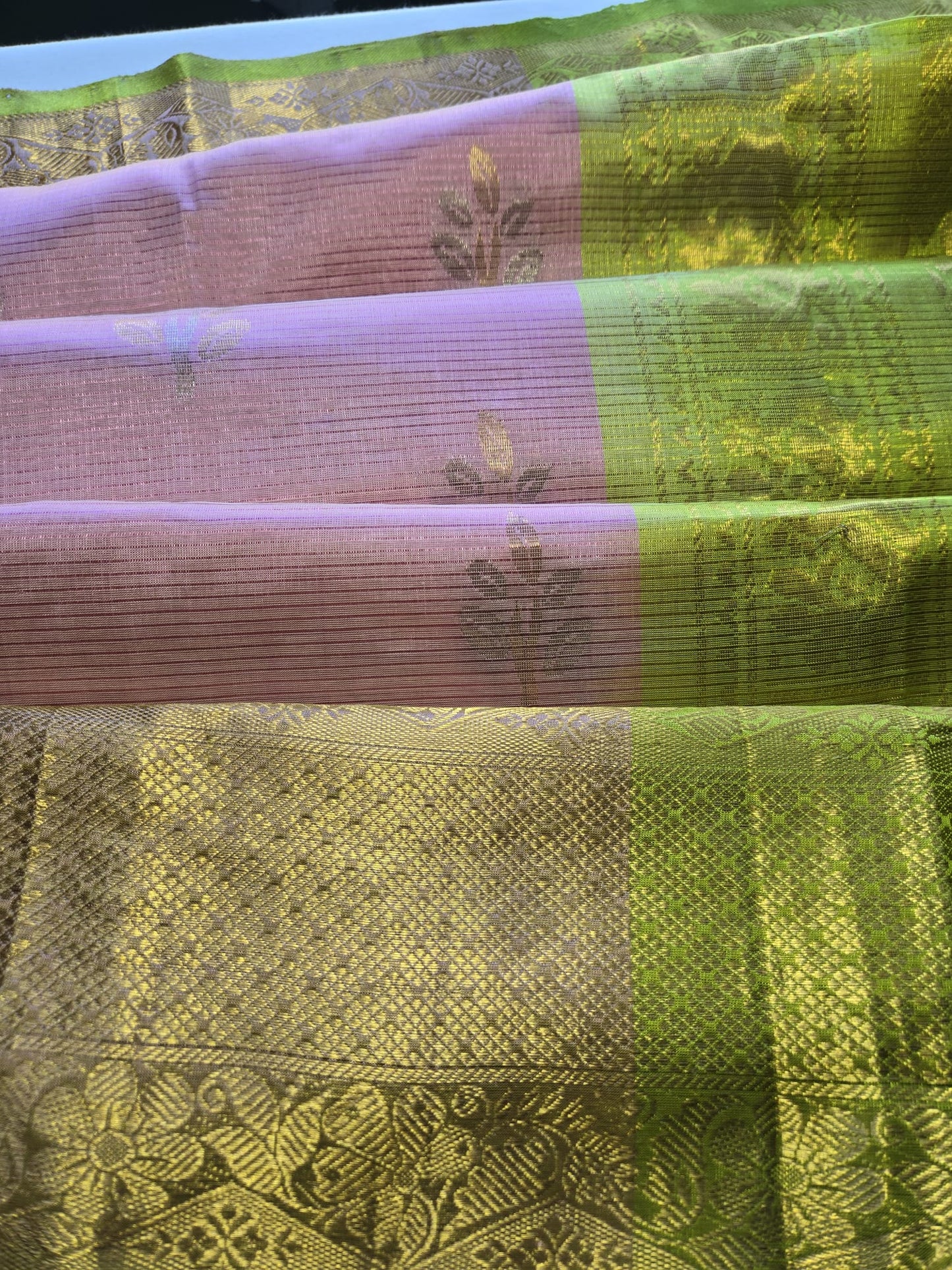 Pure Silk Handloom Saree with Stitched Blouse in Baby Pink with Green Contrast Border – Festive Wear Party Wear Saree USA