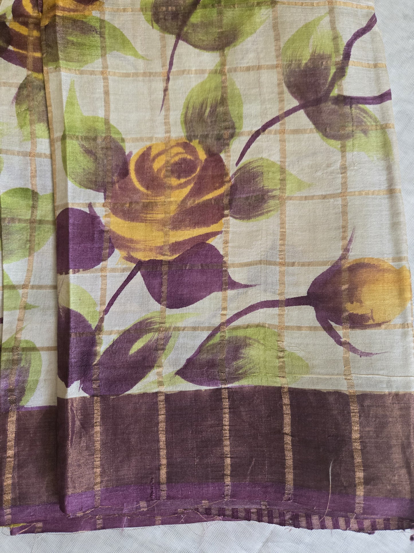 Pure Tussar Handloom Silk Saree Green