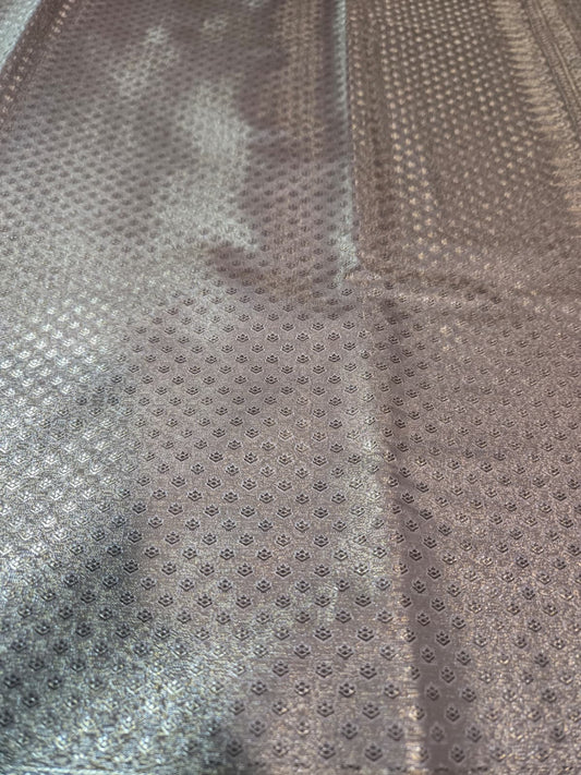 Premium Tissue Semi Silk Saree in Bridal Grey with Zari Work & Matching Pallu | Soft Silk Saree  USA
