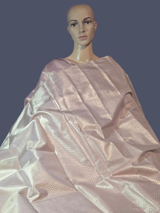 Premium  Pure Tissue Brocade Saree in Bridal Grey with Zari Work & Matching Pallu | Soft Silk Saree  USA