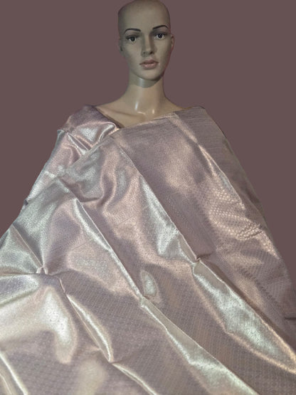 Premium  Pure Tissue Brocade Saree in Bridal Grey with Zari Work & Matching Pallu | Soft Silk Saree  USA
