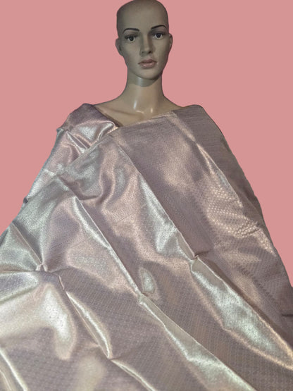 Premium  Pure Tissue Brocade Saree in Bridal Grey with Zari Work & Matching Pallu | Soft Silk Saree  USA