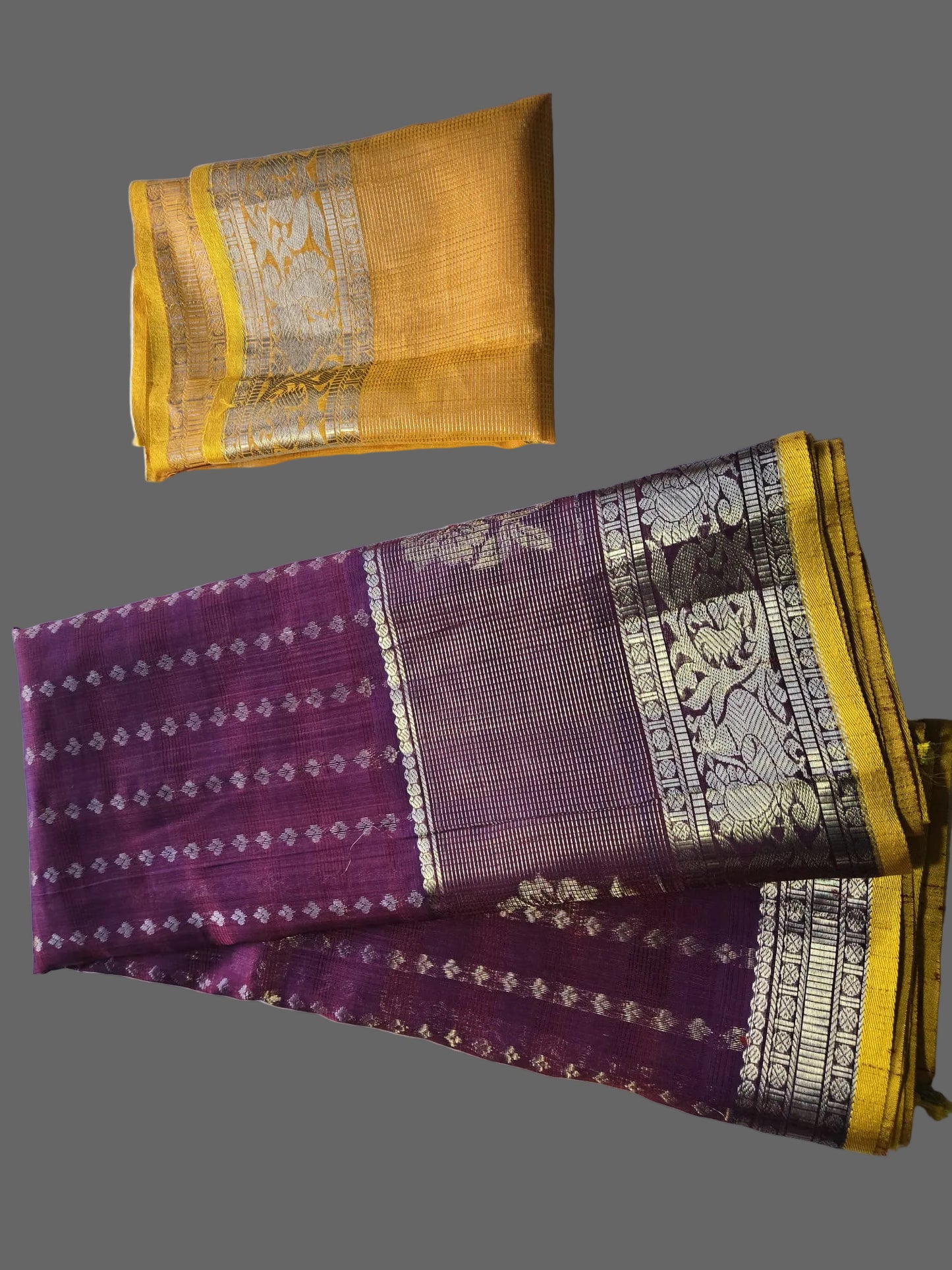 Pure Silk Handloom Saree in Maroon with Yellow Contrast Border – Traditional Silk Saree for Weddings & Festivals