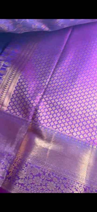 Kanchipuram Silk Saree + Stitched Maggam Work Blouse | Ready to wear Saree Blouse USA