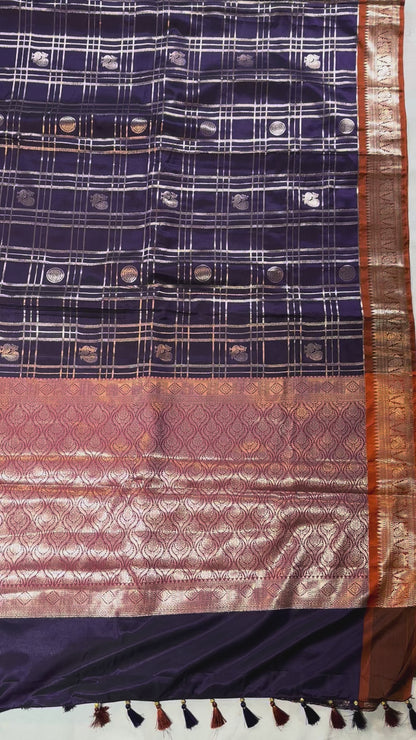 Chiniya Pattu Saree with Stitched Maggam Work Blouse