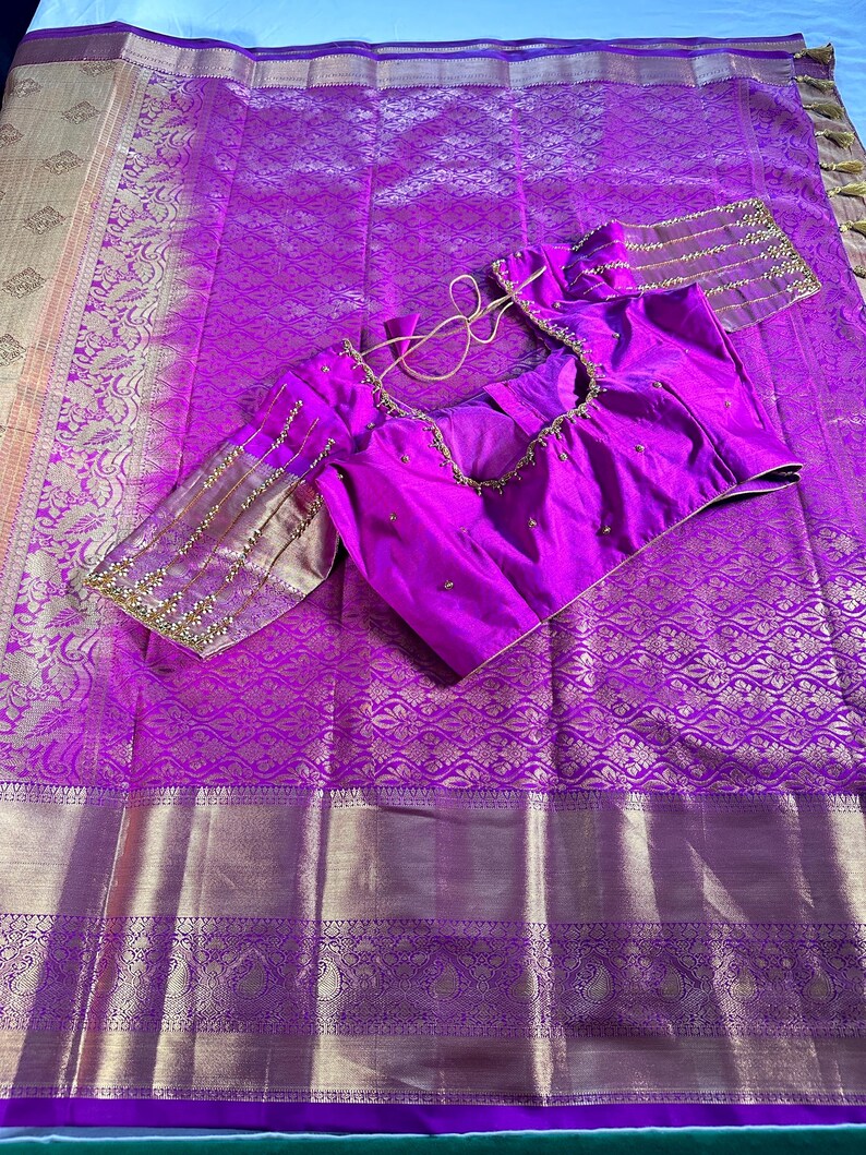 Premium  Kanjeevaram  Semi Silk Golden Color